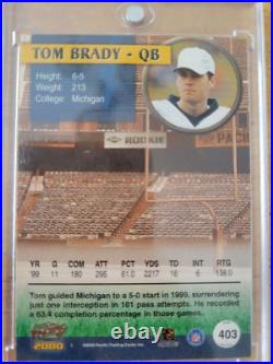 TOM BRADY Autographed Michigan MIni Helmet plus rockie card