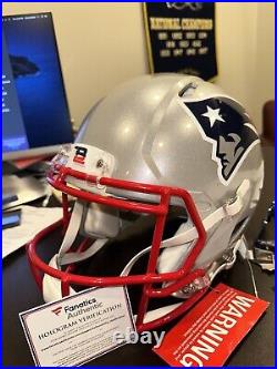TOM BRADY Autographed New England Patriots Authentic Speed Helmet FANATICS COA