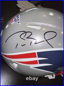 TOM BRADY Autographed New England Patriots Authentic Speed Helmet FANATICS COA