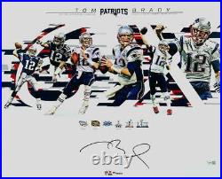 TOM BRADY Autographed Patriots'6x SB Champ' 16 x 20 Photograph FANATICS