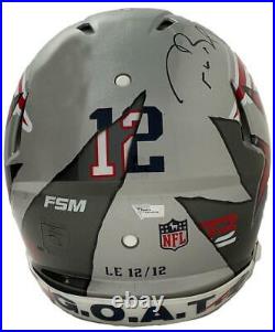 TOM BRADY Autographed Patriots / Bucs Mashup Authentic Helmet FANATICS LE 12/12