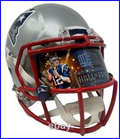 TOM BRADY Autographed Patriots HOF Custom Visor Authentic Speed Helmet FANATICS