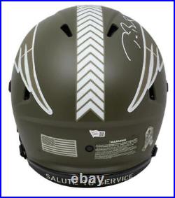 TOM BRADY Autographed Patriots STS Army Ed. Speed Authentic Helmet FANATICS