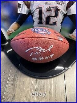 TOM BRADY Autographed Patriots Super Bowl XXXVI (36) Pro Football TRISTAR