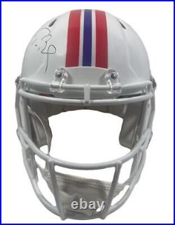 TOM BRADY Autographed Patriots Throwback Authentic Speed Helmet FANATICS
