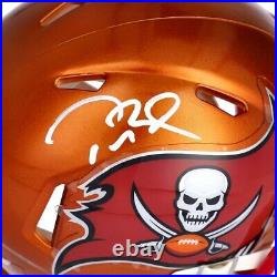 TOM BRADY Autographed Tampa Bay Buccaneers Flash Speed Mini Helmet FANATICS