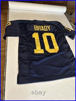 TOM BRADY CUSTOM AUTOGRAPHED MICHIGAN JERSEY WithCOA