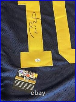 TOM BRADY CUSTOM AUTOGRAPHED MICHIGAN JERSEY WithCOA