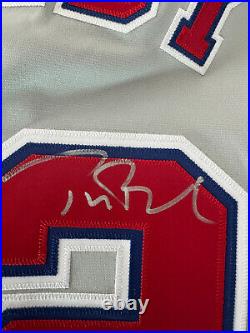 TOM BRADY Montreal Expos Autographed Mitchell & Ness Gray Authentic Jersey