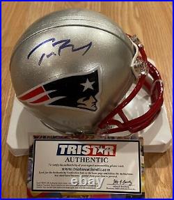 TOM BRADY Signed Autographed New England PATRIOTS Mini Helmet TRISTAR COA