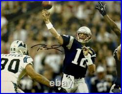 TOM BRADY Signed Autographed Photo (Super Bowl 38) Mounted Memories COA