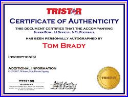 TOM BRADY Signed NE Patriots Super Bowl LI Pro Football FANATICS TRISTAR COA