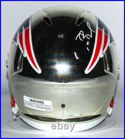 TOM BRADY Signed PATRIOTS F/S Chrome Speed Helmet Auto (Steiner & TriStar) READ