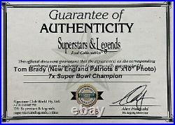 TOM BRADY Signed Photo + New England Patriots Jersey NFL Super Bowl FRAMED COA