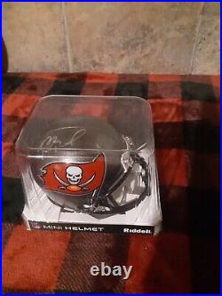 TOM BRADY TAMPA BAY BUCS hand signed autographed RIDDELL Mini Helmet WithCOA