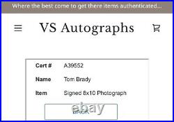 TOM BRADY Tampa Bay Buccaneers Rare Signed Autographed 11x8.5 Photo with COA