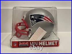 Tom Brady 12 New England Patriots Autographed Riddell Mini Helmet With Case