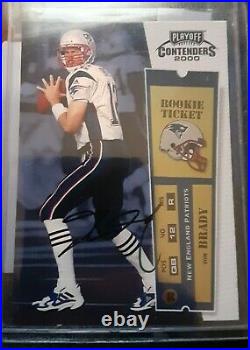 Tom Brady 2000 Playoff Contenders Auto Rookie Ticket Autograph RC IT REAL