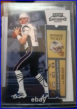 Tom Brady 2000 Playoff Contenders Auto Rookie Ticket Autograph RC IT REAL