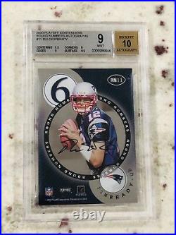 Tom Brady 2000 Playoff Contenders Round Numbers Autograph SSP #RN11 9 9.5 10