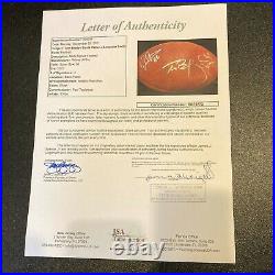 Tom Brady 2001 New England Patriots Super Bowl Champs Multi Signed Football JSA