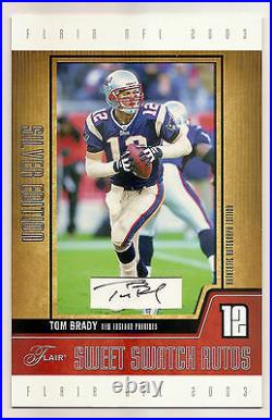 Tom Brady 2003 Fleer Flair Silver Edition Jumbo Auto/Autograph #142/175 Patriots