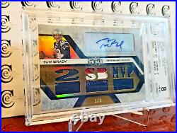 Tom Brady 2008 Topps Triple Threads Autographed Relics Gold 3C Patch #1/3 POP 1