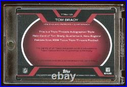 Tom Brady 2008 Triple Patches Logo Auto #d 3/4 Autograph 6x Sb Champs Tampa Qb