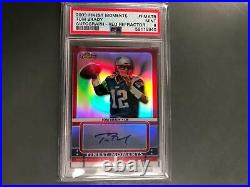 Tom Brady 2009 Topps Finest Moments Auto Autograph Red Refractor #3/5 PSA 9