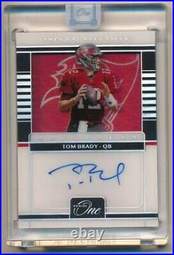 Tom Brady 2020 Panini One Matchless Black On Card Autograph Buccaneers Auto 1/1