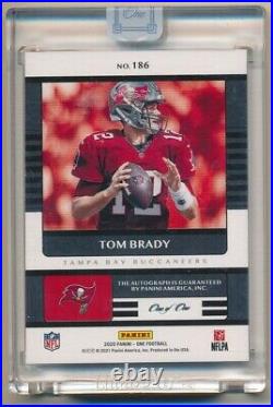 Tom Brady 2020 Panini One Matchless Black On Card Autograph Buccaneers Auto 1/1
