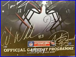 Tom Brady + 8 Signed 2009 NE Patriots Tampa Bay NFL Game Program Autograph LOA