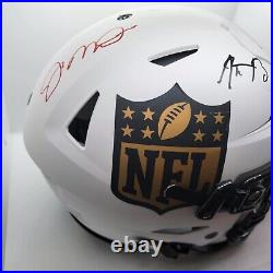 Tom Brady Aaron Rodgers Joe Montana Signed Fullsize Speed Flex Helmet