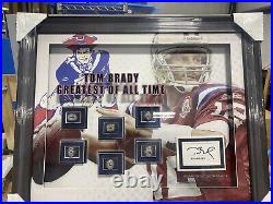 Tom Brady Authentic Autograph JSA COA Framed Photo 6 Championship Rings