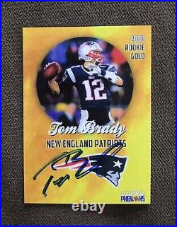 Tom Brady Auto! 2000 Rookie Gold COA MINT! Early Brady Signing