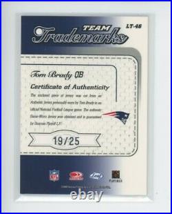 Tom Brady Auto Jersey Patch /25 2003 Leaf Limited Team Trademarks Autograph Sp