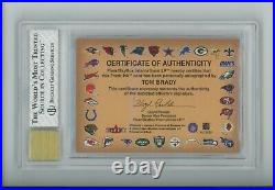 Tom Brady Auto Rc 2000 Fleer Skybox Autographics On Card Autograph Rookie Bgs 8