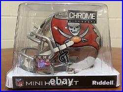 Tom Brady Auto Tampa Bay Buccaneers Chrome Mini Helmet Fanatics LOA Autographed