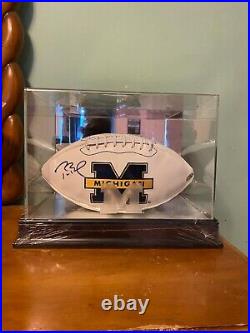 Tom Brady Autograph Michigan Football withcase