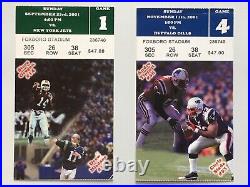 Tom Brady Autographed 1st Touchdown Game Ticket NFL And Unsigned College Ticket