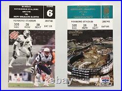 Tom Brady Autographed 1st Touchdown Game Ticket NFL And Unsigned College Ticket