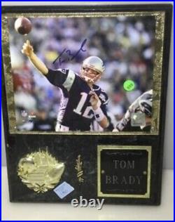 Tom Brady Autographed Authenticated, Patriots Wall Plaque! GOAT