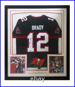 Tom Brady Autographed Buccaneers Framed Nike Limited Pewter Jersey Fanatics