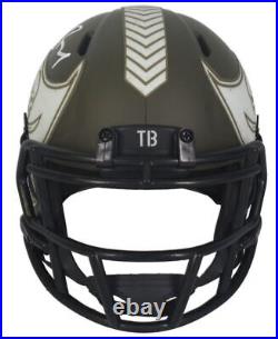 Tom Brady Autographed Buccaneers Salute To Service Mini Helmet Fanatics