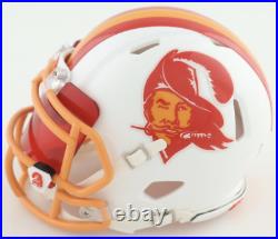 Tom Brady Autographed Buccaneers Throwback Mini Helmet with Visor Fanatics