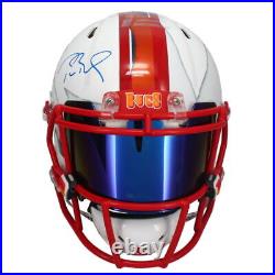 Tom Brady Autographed Career Throwback FSM Mashup Speed Helmet TriStar