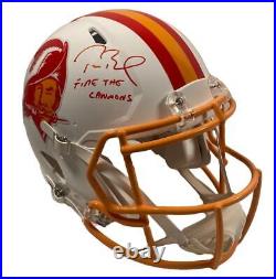 Tom Brady Autographed Fire The Cannons Authentic Bucs Helmet Fanatics LE 12