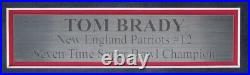 Tom Brady Autographed Football Jersey Patriots Framed Fanatics 177528