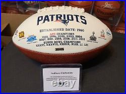 Tom Brady Autographed Football NFL OFFICIAL Signed New England Patriots AUTO COA