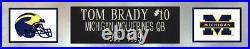 Tom Brady Autographed & Framed Blue Adidas Michigan Jersey Auto Fanatics COA